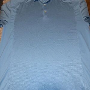 Mens Nike Golf Polo Light Blue Dri-Fit Large